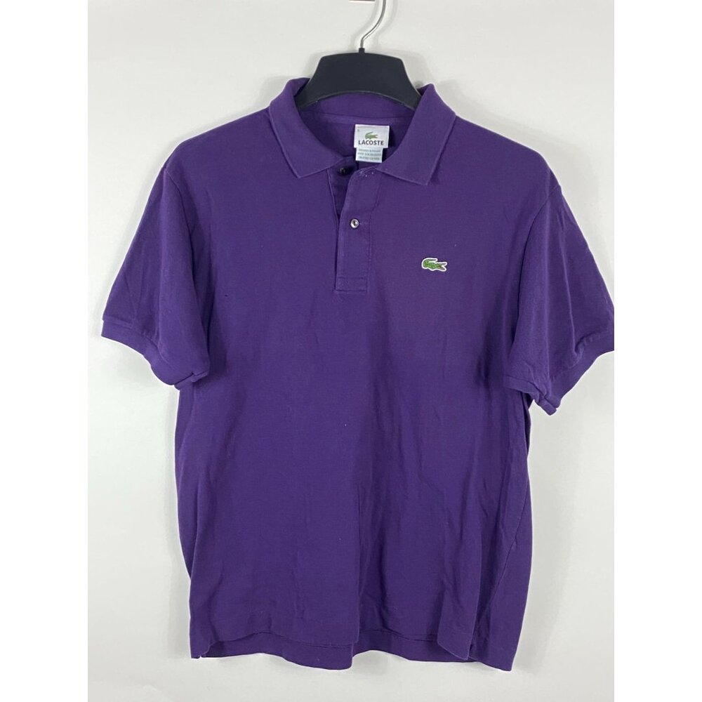 Lacoste Logo Patch Polo Shirt Purple Size 5 F78